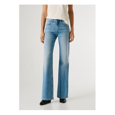 Pepe Jeans für Damen. PL20508052VC Blaue Willa-Jeans mit ausgestelltem Bein (32/34), Lässig, Baumwolle, Denim Pepe Jeans für Damen. PL20508052VC Blaue Willa-Jeans mit ausgestelltem Bein (32/34), Lässig, Baumwolle, Denim