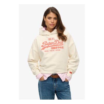 Superdry für Damen. W2012438A Cremefarbenes Vintage-Sweatshirt (L), Weiß, Lässig, Baumwolle Superdry für Damen. W2012438A Cremefarbenes Vintage-Sweatshirt (L), Weiß, Lässig, Baumwolle