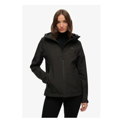 Superdry für Damen. W5011988A Wasserdichte Jacke, schwarz (S), Lässig, Polyester Superdry für Damen. W5011988A Wasserdichte Jacke, schwarz (S), Lässig, Polyester