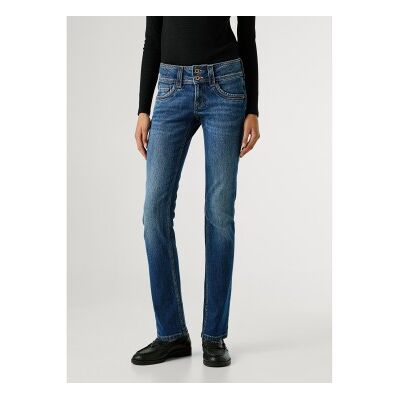 Pepe Jeans für Damen. PL20415985AC Blaue Slim-Fit-Jeans ?Iconic? (30/34), Lässig, Baumwolle, Denim Pepe Jeans für Damen. PL20415985AC Blaue Slim-Fit-Jeans ?Iconic? (30/34), Lässig, Baumwolle, Denim