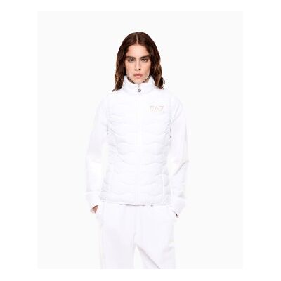 EA7 für Damen. 8NTQ08_TNF8Z Weiße Core-Weste (XS), Lässig, Polyester EA7 für Damen. 8NTQ08_TNF8Z Weiße Core-Weste (XS), Lässig, Polyester