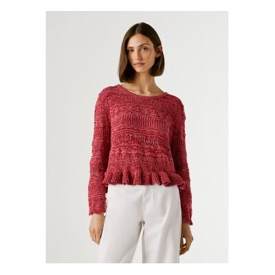 Pepe Jeans für Damen. PL7000148 Roter Kasni-Pullover (M), Lässig, Baumwolle Pepe Jeans für Damen. PL7000148 Roter Kasni-Pullover (M), Lässig, Baumwolle