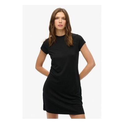 Superdry für Damen. W8011871A Schwarzes Line Mini-Kleid (M), Lässig, Polyester, Kurzarm Superdry für Damen. W8011871A Schwarzes Line Mini-Kleid (M), Lässig, Polyester, Kurzarm