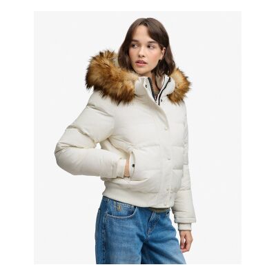 Superdry für Damen. W5011785A Kapuzenpullover ?Everest Hooded? in gebrochenem Weiß (6), Polyester, Draußen Superdry für Damen. W5011785A Kapuzenpullover ?Everest Hooded? in gebrochenem Weiß (6), Polyester, Draußen