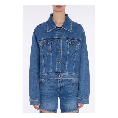 7 For All Mankind für Damen. 7U954C10WED Nellie Jacke blau (M), Lässig, Baumwolle 7 For All Mankind für Damen. 7U954C10WED Nellie Jacke blau (M), Lässig, Baumwolle