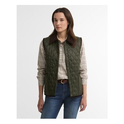 Barbour für Damen. LGI0229 Darwen Quilted Weste olivgrün (XS), Lässig, Polyamid Barbour für Damen. LGI0229 Darwen Quilted Weste olivgrün (XS), Lässig, Polyamid