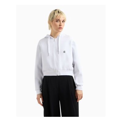 Giorgio Armani A X Armani Exchange für Damen. XW000822AF10818U0002 Weißes Sweatshirt mit Reißverschluss (XS), Lässig, Sportlich, Baumwolle, Multisport Giorgio Armani A X Armani Exchange für Damen. XW000822AF10818U0002 Weißes Sweatshirt mit Reißverschluss (XS), Lässig, Sportlich, Baumwolle, Multisport