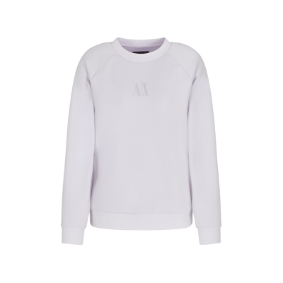 Giorgio Armani A X Armani Exchange für Damen. XW000826AF13397U0002 Sweatshirt mit Rundhalsausschnitt und weißem Logo (S), Lässig, Sportlich, Multisport, Vi Giorgio Armani A X Armani Exchange für Damen. XW000826AF13397U0002 Sweatshirt mit Rundhalsausschnitt und weißem Logo (S), Lässig, Sportlich, Multisport, Vi