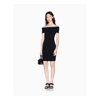 Giorgio Armani A X Armani Exchange für Damen. XW001742AF21295UC001 Eng anliegendes schwarzes Kleid (XS), Lässig, Klassisch, Polyamid, Ärmellos / Hosenträge Giorgio Armani A X Armani Exchange für Damen. XW001742AF21295UC001 Eng anliegendes schwarzes Kleid (XS), Lässig, Klassisch, Polyamid, Ärmellos / Hosenträge
