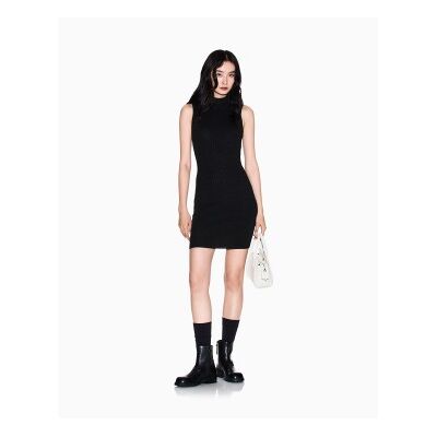 Giorgio Armani A X Armani Exchange für Damen. XW001875AF11957MC005 Schwarzes Midikleid (S), Lässig, Viskose, Ärmellos / Hosenträger Giorgio Armani A X Armani Exchange für Damen. XW001875AF11957MC005 Schwarzes Midikleid (S), Lässig, Viskose, Ärmellos / Hosenträger