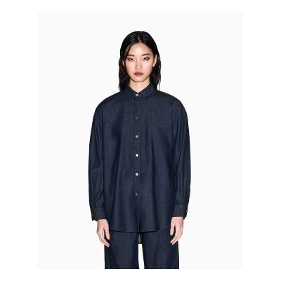 Giorgio Armani A X Armani Exchange für Damen. XW002258AF21337MB001 Relax Shirt navy (L), Lässig, Baumwolle, Langarm, Marine Giorgio Armani A X Armani Exchange für Damen. XW002258AF21337MB001 Relax Shirt navy (L), Lässig, Baumwolle, Langarm, Marine