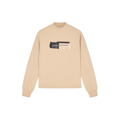 Giorgio Armani A X Armani Exchange für Damen. XW001799AF24312U6149 Beigefarbenes Logo-Sweatshirt (XS), Weiß, Lässig, Baumwolle, Langarm Giorgio Armani A X Armani Exchange für Damen. XW001799AF24312U6149 Beigefarbenes Logo-Sweatshirt (XS), Weiß, Lässig, Baumwolle, Langarm