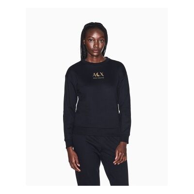Giorgio Armani A X Armani Exchange für Damen. XW001846AF18853UC001 Schwarzes French-Terry-Sweatshirt (XS), Lässig, Baumwolle Giorgio Armani A X Armani Exchange für Damen. XW001846AF18853UC001 Schwarzes French-Terry-Sweatshirt (XS), Lässig, Baumwolle