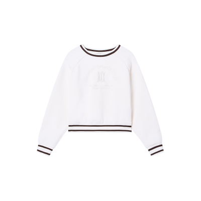 Giorgio Armani A X Armani Exchange für Damen. XW002072AF10804U1003 Sweatshirt mit Rundhalsausschnitt weiß (M), Lässig, NovaShell (+8000), Modal, Elastan Giorgio Armani A X Armani Exchange für Damen. XW002072AF10804U1003 Sweatshirt mit Rundhalsausschnitt weiß (M), Lässig, NovaShell (+8000), Modal, Elastan
