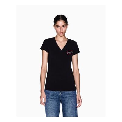 Giorgio Armani A X Armani Exchange für Damen. XW002318AF16294UC001 Essential T-shirt schwarz (M), Lässig, Baumwolle, Kurzarm Giorgio Armani A X Armani Exchange für Damen. XW002318AF16294UC001 Essential T-shirt schwarz (M), Lässig, Baumwolle, Kurzarm