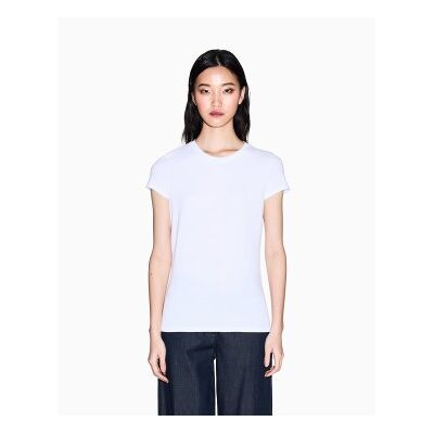 Giorgio Armani A X Armani Exchange für Damen. XW002333AF16294U0002 Premium-T-Shirt weiß (S), Lässig, Baumwolle, Kurzarm Giorgio Armani A X Armani Exchange für Damen. XW002333AF16294U0002 Premium-T-Shirt weiß (S), Lässig, Baumwolle, Kurzarm