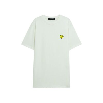 Barrow Unisex. S5BWUATH087 Lisa T-shirt weiß (L), Lässig, Baumwolle, Kurzarm Barrow Unisex. S5BWUATH087 Lisa T-shirt weiß (L), Lässig, Baumwolle, Kurzarm