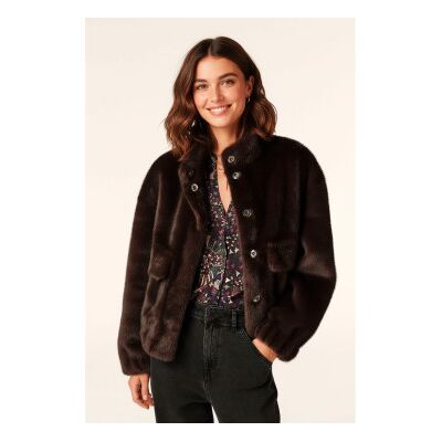BA&SH; für Damen. 1H24PARO Brauner Paros-Mantel (36), Lässig, Polyester BA&SH; für Damen. 1H24PARO Brauner Paros-Mantel (36), Lässig, Polyester