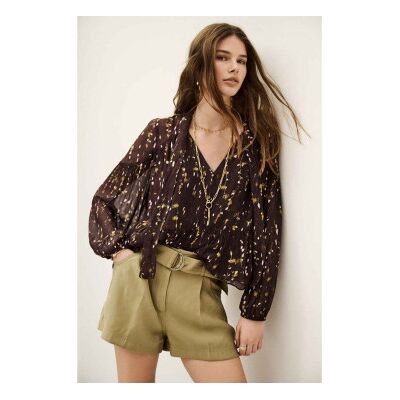 BA&SH; für Damen. 1H25KAMA Kamala braune Bluse (34), Lässig, Viskose, Langarm BA&SH; für Damen. 1H25KAMA Kamala braune Bluse (34), Lässig, Viskose, Langarm