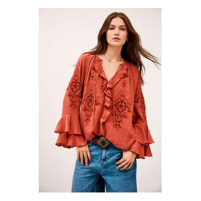 BA&SH; für Damen. 1H25OMAR Bluse Omar orange (36), Lässig, Viskose BA&SH; für Damen. 1H25OMAR Bluse Omar orange (36), Lässig, Viskose