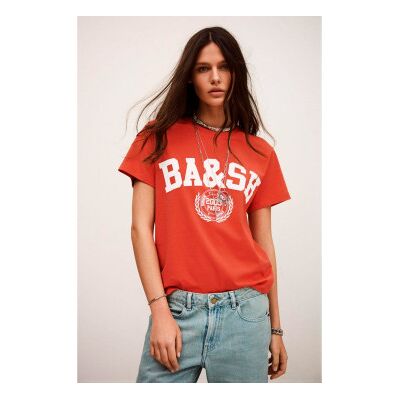 BA&SH; für Damen. 1E26IONI T-Shirt Ioni rot (36), Lässig, Baumwolle, Kurzarm BA&SH; für Damen. 1E26IONI T-Shirt Ioni rot (36), Lässig, Baumwolle, Kurzarm