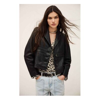 BA&SH; für Damen. 1E26BORF Borfeo Jacke schwarz (34), Lässig, Leder BA&SH; für Damen. 1E26BORF Borfeo Jacke schwarz (34), Lässig, Leder