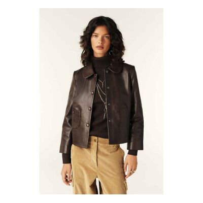 BA&SH; für Damen. 1H23MILO Jacke Milos braun (34), Lässig, Leder BA&SH; für Damen. 1H23MILO Jacke Milos braun (34), Lässig, Leder