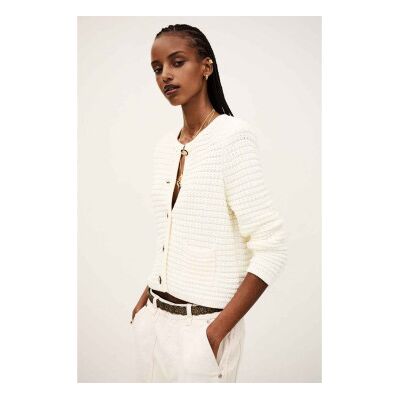 BA&SH; für Damen. 1E24GASP Beige Gaspard Strickjacke (36), Lässig, Baumwolle BA&SH; für Damen. 1E24GASP Beige Gaspard Strickjacke (36), Lässig, Baumwolle