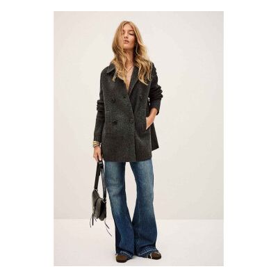 BA&SH; für Damen. 1H25VEST Strickjacke Vesta dunkelgrau (36), Lässig, Wolle BA&SH; für Damen. 1H25VEST Strickjacke Vesta dunkelgrau (36), Lässig, Wolle