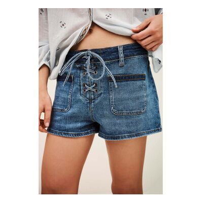 BA&SH; für Damen. 1E26RIO Shorts Rio Denim blau (36), Lässig, Baumwolle BA&SH; für Damen. 1E26RIO Shorts Rio Denim blau (36), Lässig, Baumwolle