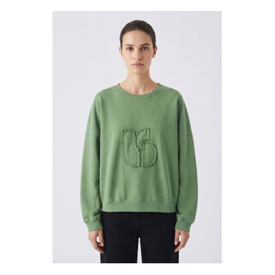 BA&SH; für Damen. 1E26MAIA Sweatshirt Maia grün (38), Lässig, Baumwolle BA&SH; für Damen. 1E26MAIA Sweatshirt Maia grün (38), Lässig, Baumwolle