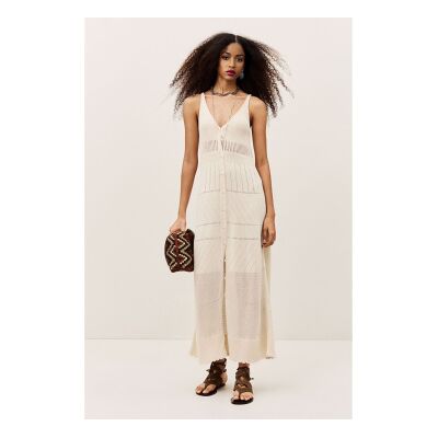 BA&SH; für Damen. 1E26JOEL Joelle Kleid beige (34), Lässig, Baumwolle, Ärmellos / Hosenträger BA&SH; für Damen. 1E26JOEL Joelle Kleid beige (34), Lässig, Baumwolle, Ärmellos / Hosenträger