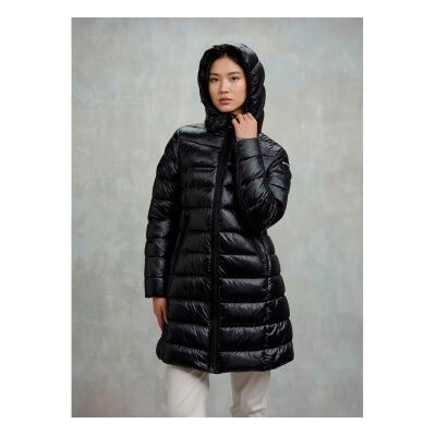 Blauer für Damen. 25WBLDK02069 Langer Mantel Adelaide schwarz (M), Lässig, Polyamid Blauer für Damen. 25WBLDK02069 Langer Mantel Adelaide schwarz (M), Lässig, Polyamid