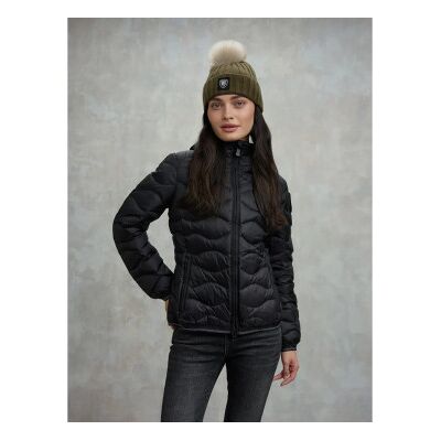 Blauer für Damen. 25WBLDC03095 Schwarze Kamelien-Wellenjacke schwarz (L), Lässig, Polyamid Blauer für Damen. 25WBLDC03095 Schwarze Kamelien-Wellenjacke schwarz (L), Lässig, Polyamid