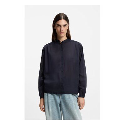 Boss für Damen. 50540396 Bluse Bizzan marineblau (34), Lässig, Baumwolle, Langarm Boss für Damen. 50540396 Bluse Bizzan marineblau (34), Lässig, Baumwolle, Langarm