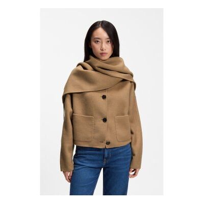 Boss für Damen. 50568510 Braune Cafrina Jacke (38), Lässig, Polyester Boss für Damen. 50568510 Braune Cafrina Jacke (38), Lässig, Polyester