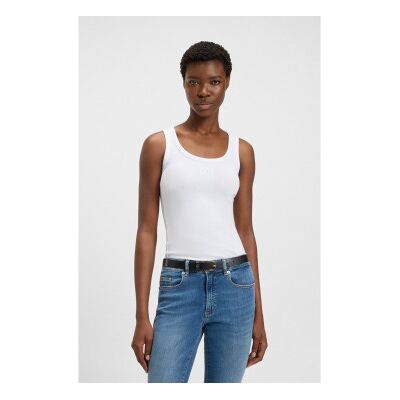 Boss für Damen. 50504245 T-shirt Emmatite weiß (L), Lässig, Baumwolle, Ärmellos / Hosenträger Boss für Damen. 50504245 T-shirt Emmatite weiß (L), Lässig, Baumwolle, Ärmellos / Hosenträger