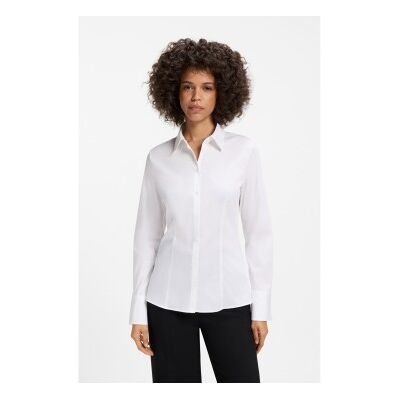 HUGO für Damen. 50554568 Slim Fit Twill Hemd weiß (44), Lässig, Baumwolle, Klassisch, Langarm HUGO für Damen. 50554568 Slim Fit Twill Hemd weiß (44), Lässig, Baumwolle, Klassisch, Langarm