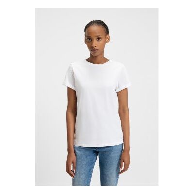 HUGO für Damen. 50417212 Einfarbiges T-shirt weiß (XL), Lässig, Baumwolle, Kurzarm HUGO für Damen. 50417212 Einfarbiges T-shirt weiß (XL), Lässig, Baumwolle, Kurzarm