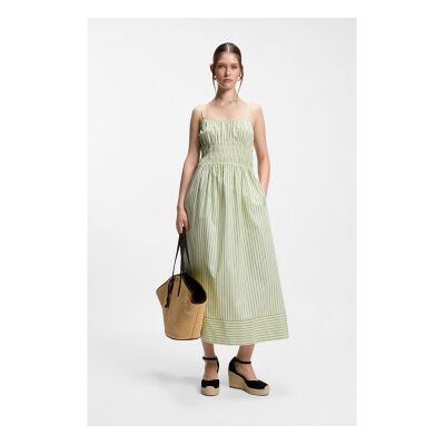 Boss für Damen. 50559218 Diplyn Kleid grün (XXS), Lässig, Baumwolle, Ärmellos / Hosenträger Boss für Damen. 50559218 Diplyn Kleid grün (XXS), Lässig, Baumwolle, Ärmellos / Hosenträger