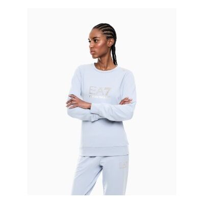 EA7 für Damen. 8NTM45_TJ9RZ Evolution Sweatshirt blau (M), Lässig, Sportlich, Polyester EA7 für Damen. 8NTM45_TJ9RZ Evolution Sweatshirt blau (M), Lässig, Sportlich, Polyester