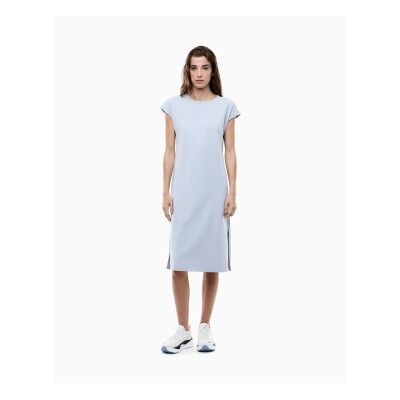 EA7 für Damen. 7W000957_AF12484 Logo-Kleid blau (L), Lässig, Baumwolle, Kurzarm EA7 für Damen. 7W000957_AF12484 Logo-Kleid blau (L), Lässig, Baumwolle, Kurzarm