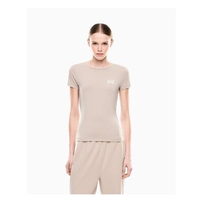 EA7 für Damen. 7W001149_AF12945 Technisches Stoff-T-Shirt Natural Ventus7 neige (3XL), Beige, Sportlich, Kurzarm, Recyceltes Polyester EA7 für Damen. 7W001149_AF12945 Technisches Stoff-T-Shirt Natural Ventus7 neige (3XL), Beige, Sportlich, Kurzarm, Recyceltes Polyester