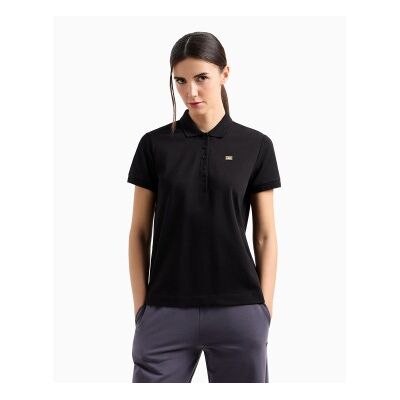 EA7 für Damen. 7W000030_AF12450 Micro Poloshirt schwarz (XXS), Lässig, Baumwolle, Kurzarm EA7 für Damen. 7W000030_AF12450 Micro Poloshirt schwarz (XXS), Lässig, Baumwolle, Kurzarm