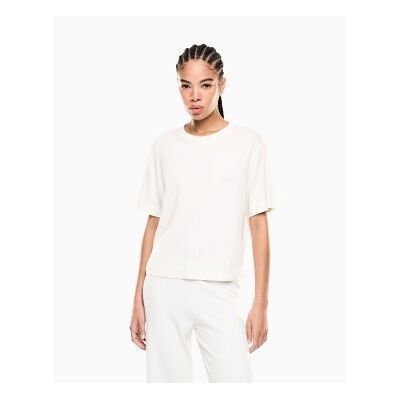 EA7 für Damen. 7W001015_AF13919 T-Shirt aus Viskosemischung Precious weiß (M), Sportlich, Kurzarm EA7 für Damen. 7W001015_AF13919 T-Shirt aus Viskosemischung Precious weiß (M), Sportlich, Kurzarm