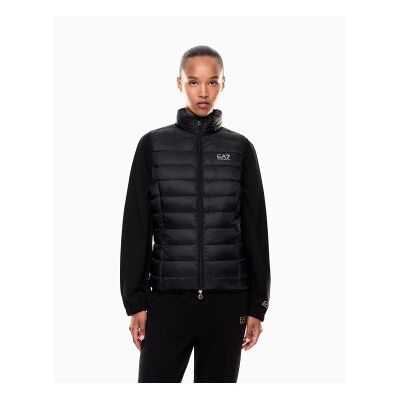 EA7 für Damen. 7W000472_AF12477 Faltbare gepolsterte Weste Core schwarz (M), Lässig, Polyamid EA7 für Damen. 7W000472_AF12477 Faltbare gepolsterte Weste Core schwarz (M), Lässig, Polyamid