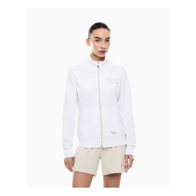 EA7 für Damen. 8NTM43_TJ9RZ Sweatshirt Evolution weiß (M), Lässig, Polyester EA7 für Damen. 8NTM43_TJ9RZ Sweatshirt Evolution weiß (M), Lässig, Polyester