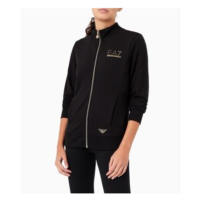 EA7 für Damen. 8NTM43_TJ9RZ Evolution Sweatshirt mit Reißverschluss schwarz (XXS), Lässig, Polyester, Langarm EA7 für Damen. 8NTM43_TJ9RZ Evolution Sweatshirt mit Reißverschluss schwarz (XXS), Lässig, Polyester, Langarm