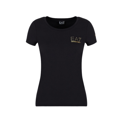 EA7 für Damen. 8NTT65_TJDQZ Train Evolution T-shirt schwarz (M), Lässig, Baumwolle, Kurzarm EA7 für Damen. 8NTT65_TJDQZ Train Evolution T-shirt schwarz (M), Lässig, Baumwolle, Kurzarm