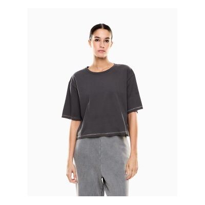 EA7 für Damen. 7W000926_AF21060 Vigor7 Fülle T-shirt grau (S), Lässig, Baumwolle, Kurzarm EA7 für Damen. 7W000926_AF21060 Vigor7 Fülle T-shirt grau (S), Lässig, Baumwolle, Kurzarm